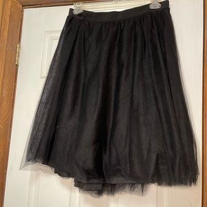 Black Tulle Skater Skirt